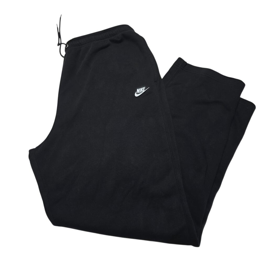 Nike Sportswear Club Fleece Black Open-Hem Pants FN3730-010 Men’s Size XL